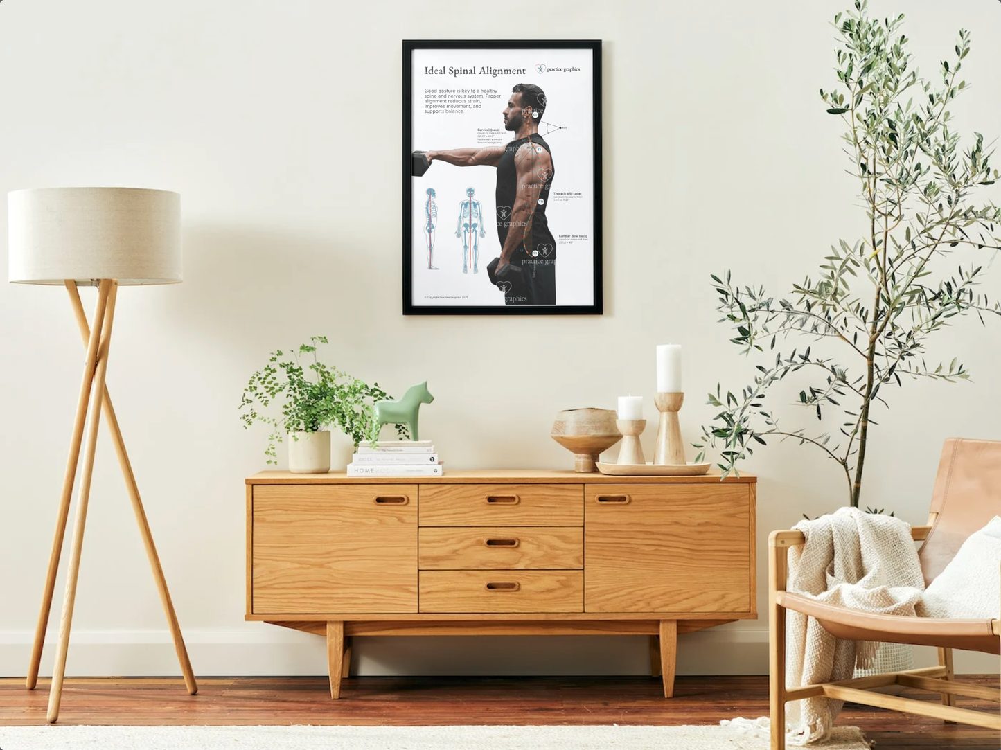 Ideal spinal alignment (Athlete) Poster