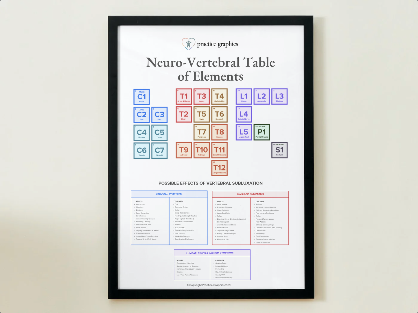Neuro-Vertebral Table of Elements