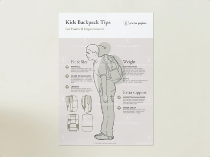 Kids backpack tips Poster