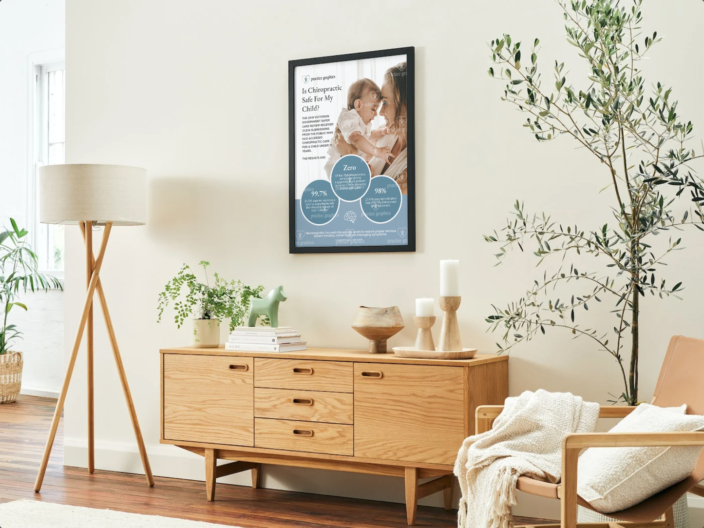 Is Chiropractic Safe For My Child Poster (Blue)